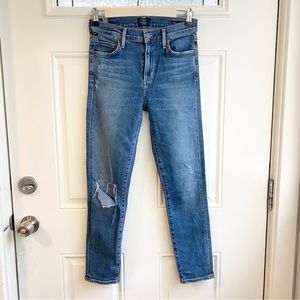 Citizen of humanity rocket high rise crop skinny jeans